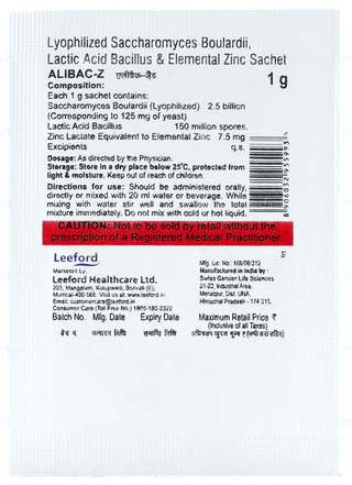 Alibac Z Orange Flavour Sachet 1Gm